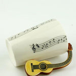 Flag Village Creative Music Violin Style Guitar Ceramic Mug Coffee Tea Milk Stave Cups With Handle Coffee Mug Novelty Gifts