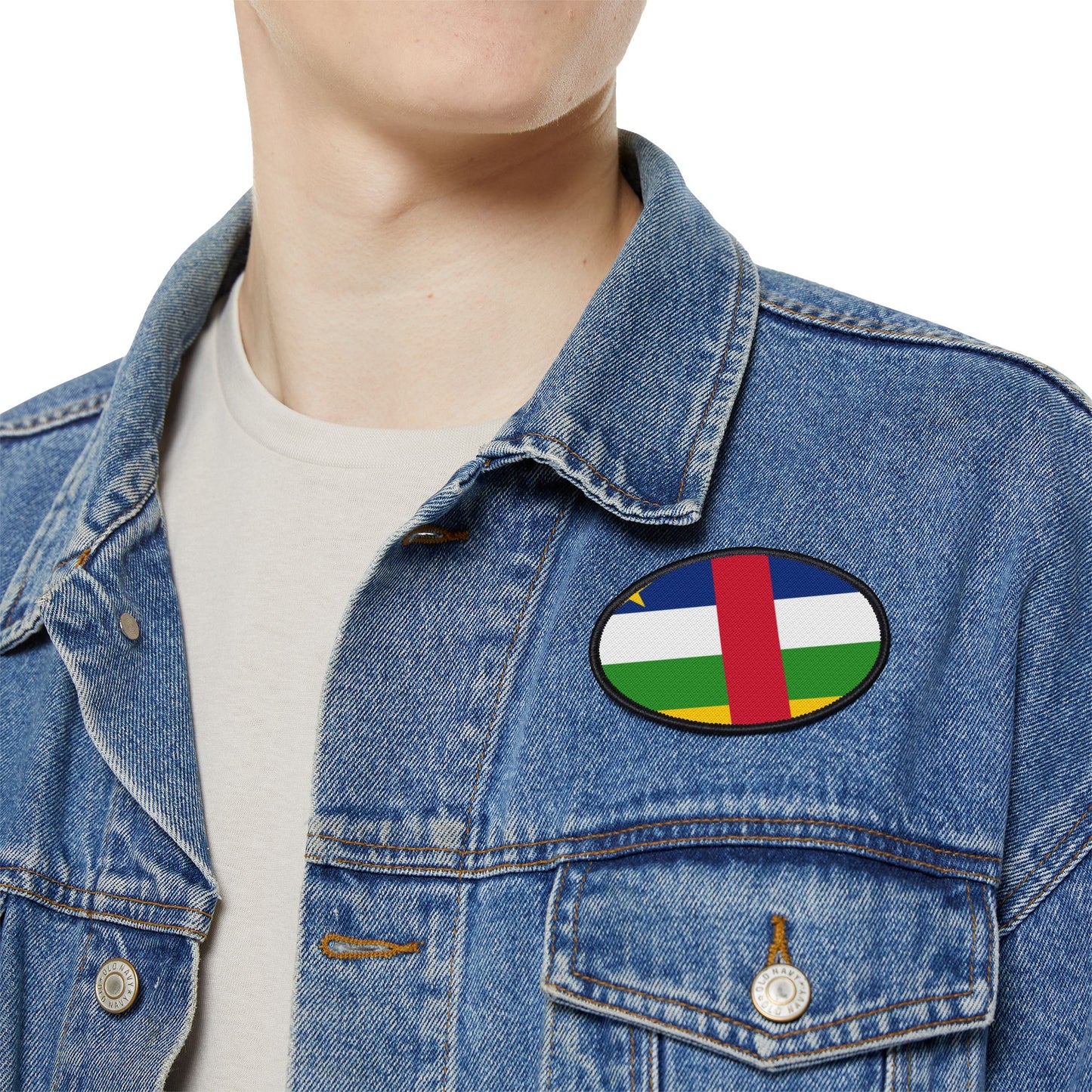 Flag Village Central African Republic Flag Embroidery Iron-On Patches