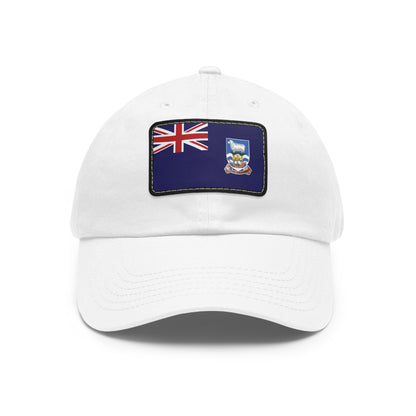 Flag Village Falkland Islands Flag Hat Cap with Leather Patch