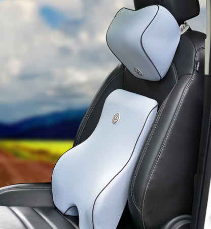 Flag Village Auto Tools Car Memory Cotton Lumbar Suit Pillow Back Pad Waist Car Interior Seat Four Seasons Universal New Slow Rebound