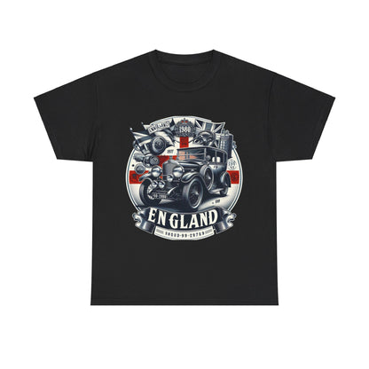 Flag Village UK Vintage Car Flag T-SHIRT Heavy Cotton Tee UK0015