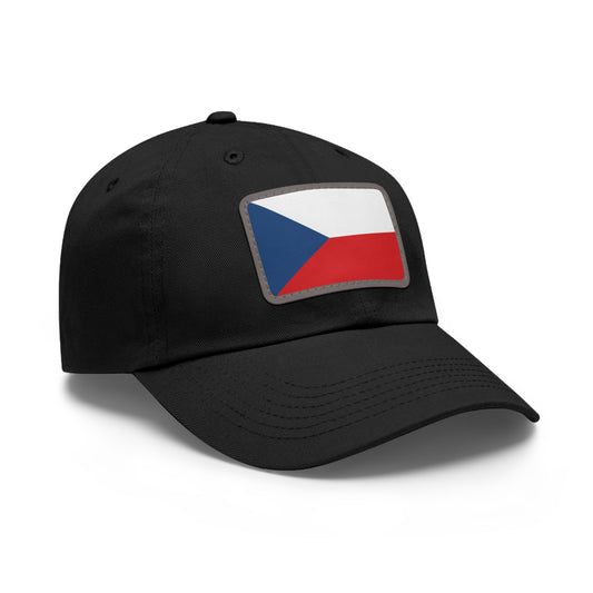 Flag Village Czech Republic Flag Hat Cap with Leather Patch