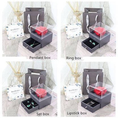 Flag Village Eternal flower gift box Earring Necklace Pendant box couple ring box