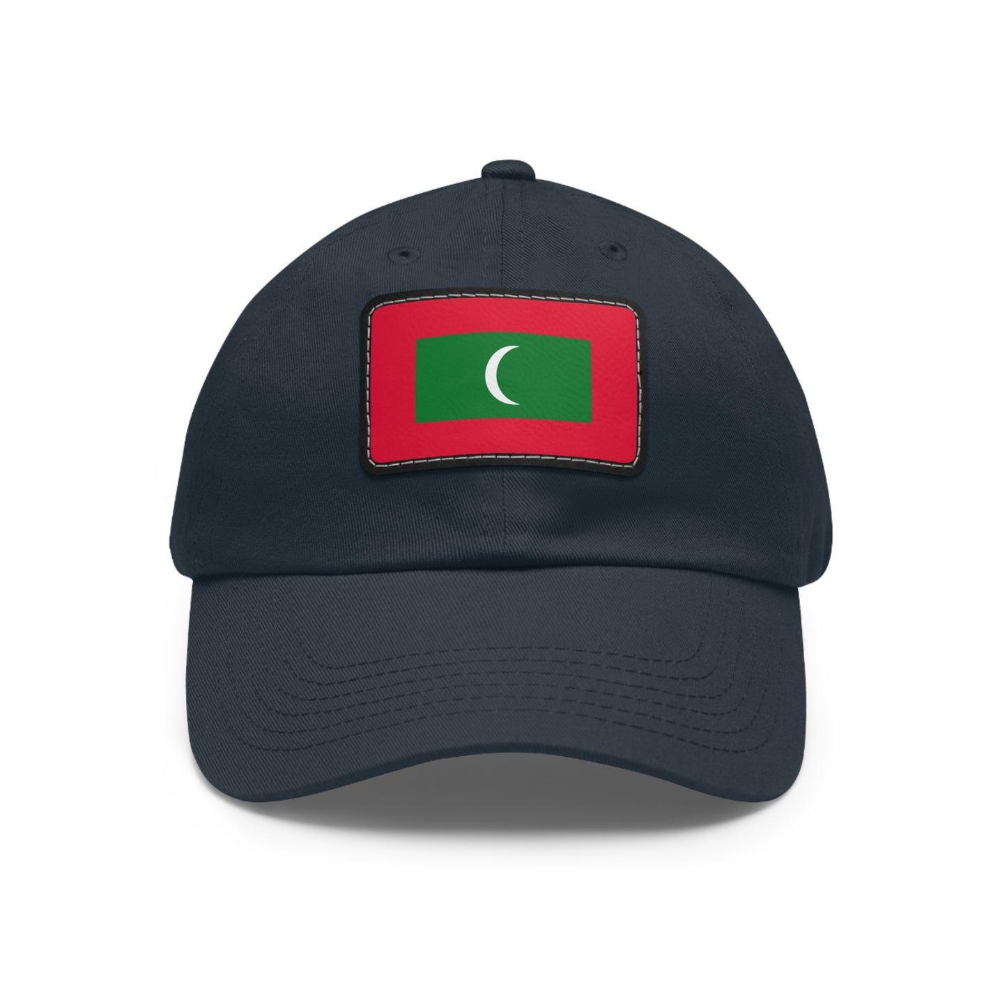 Flag Village Maldives Flag Hat Cap with Leather Patch