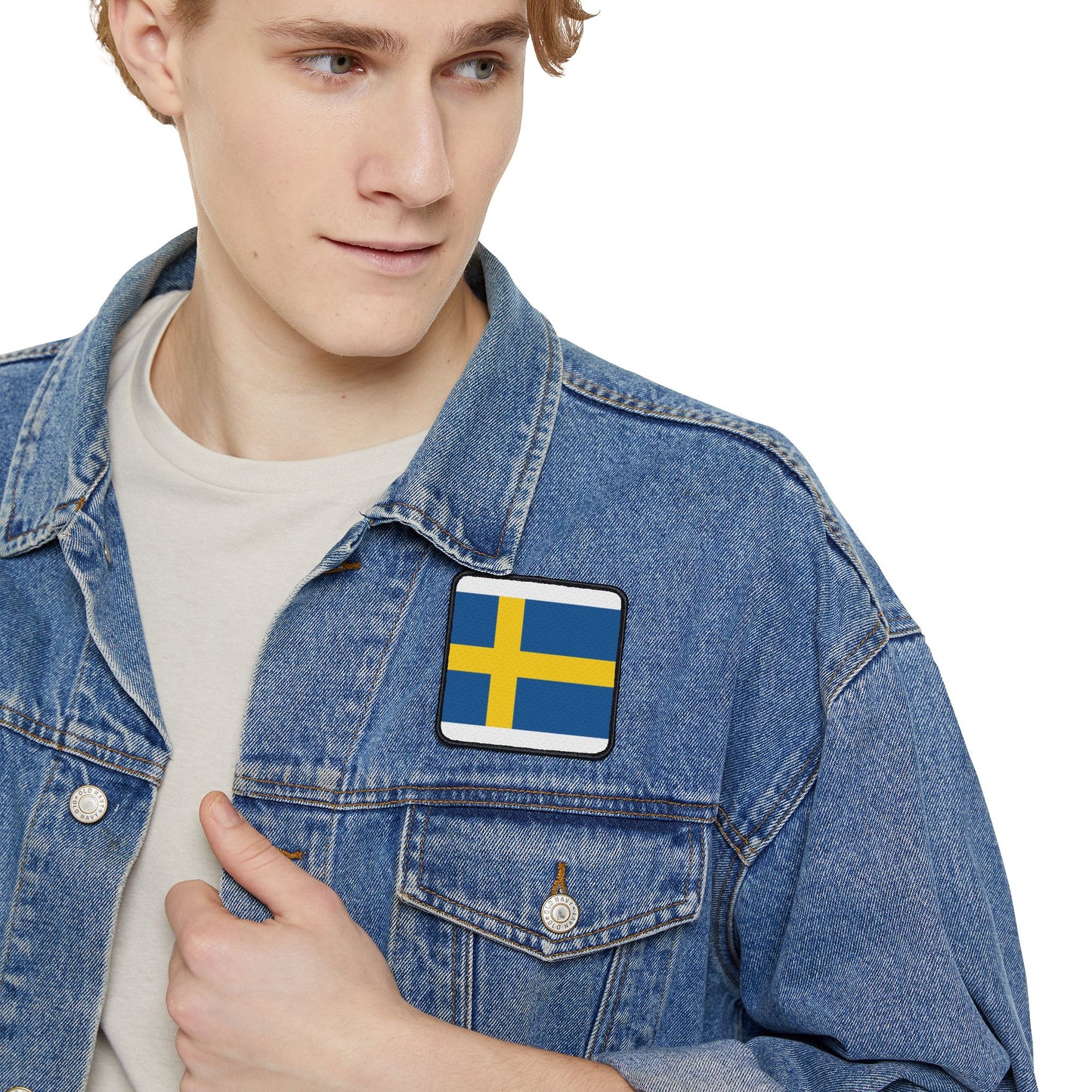 Flag Village Sweden Flag Embroidery Iron-On Patches