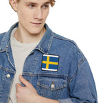 Flag Village Sweden Flag Embroidery Iron-On Patches
