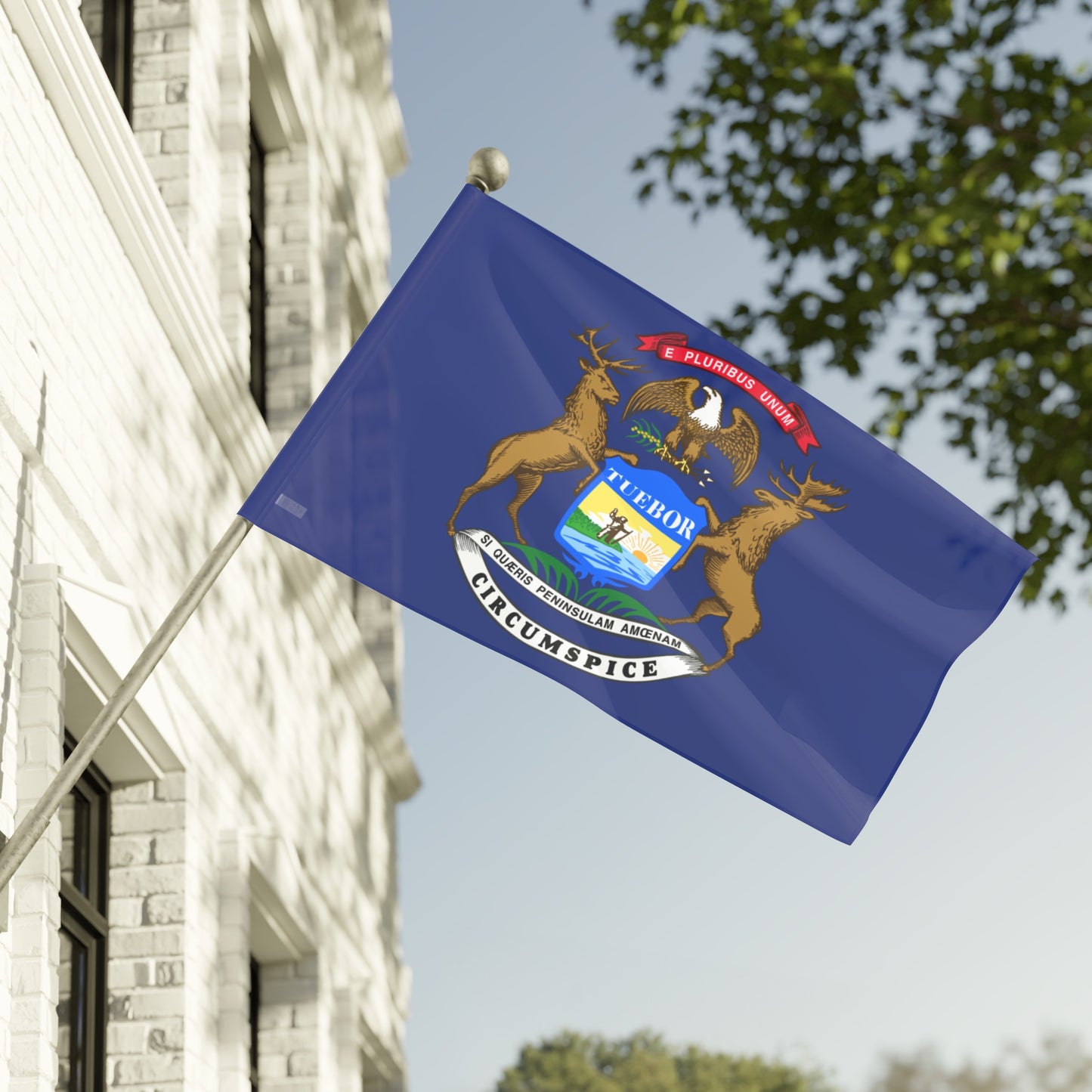 Flag Village USA Michigan State Flag 18" x 12" / 36" x 24" / 60" x 36"