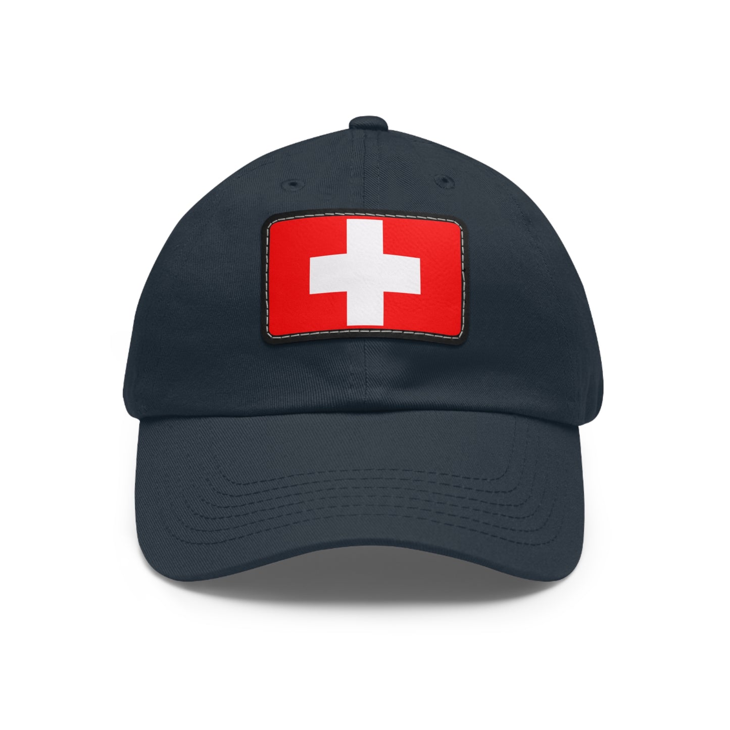 Flag Village Switzerland Flag Hat Cap with Leather Patch