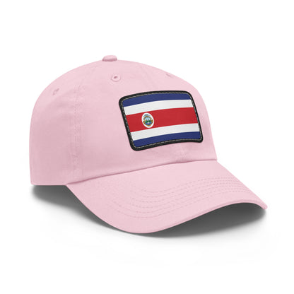 Flag Village Costa Rica Flag Hat Cap with Leather Patch