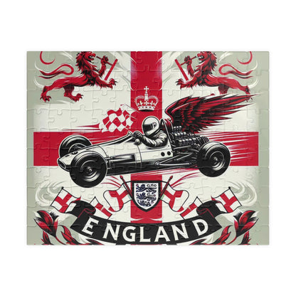 Flag Village ENGLAND Racing Car Sporting Flag Puzzle (110, 252, 520, 1014-piece) GBR0015