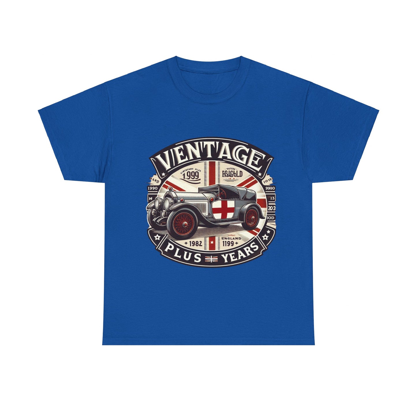 Flag Village UK Vintage Car Flag T-SHIRT Heavy Cotton Tee UK0005
