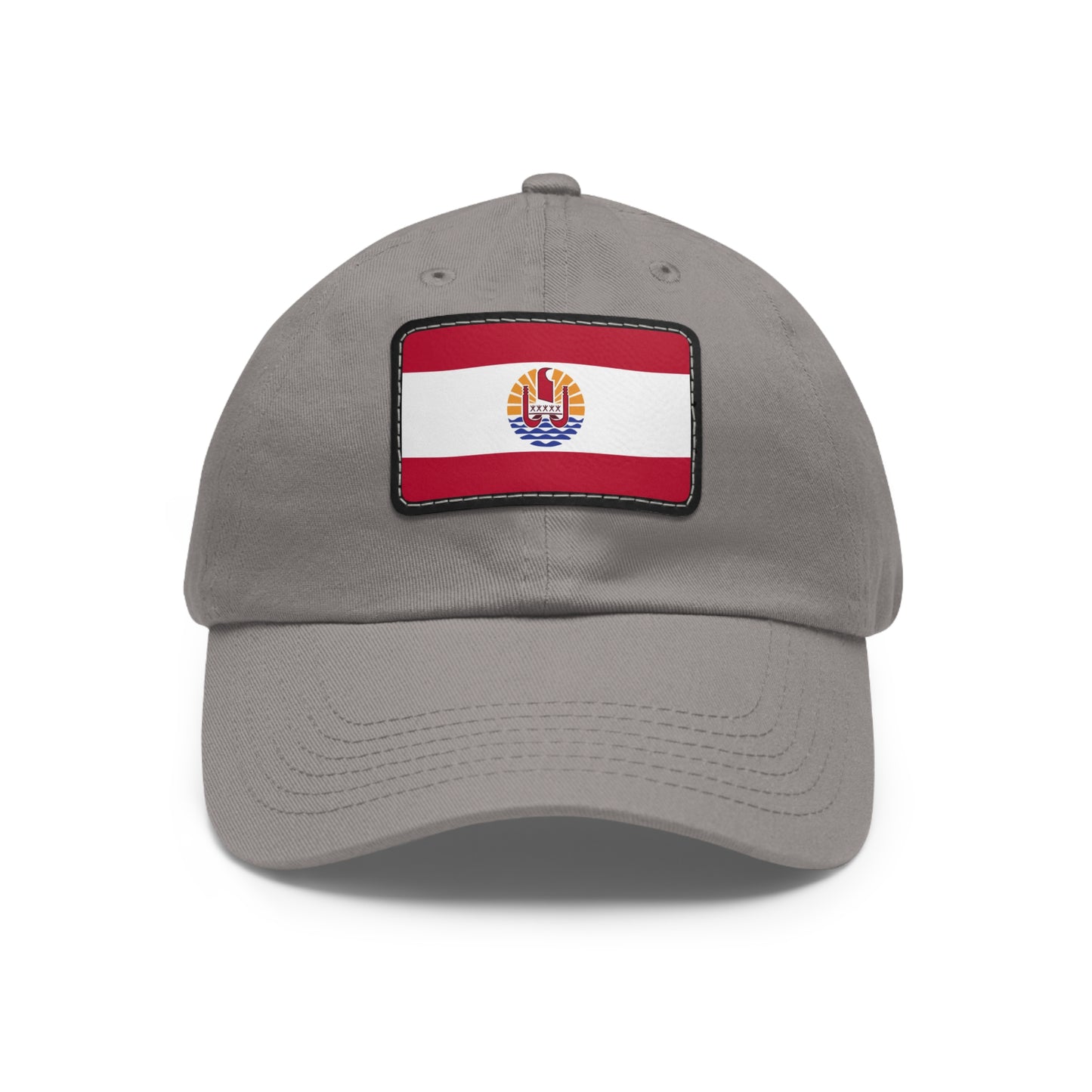 Flag Village Polynesia(French Polynesia) Flag Hat Cap with Leather Patch