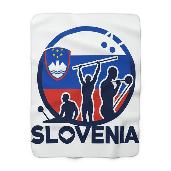 Flag Village Slovenia Sporting Flag Fleece Blanket 50" x 60"