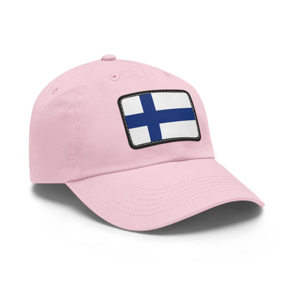 Flag Village Finland Flag Hat Cap with Leather Patch