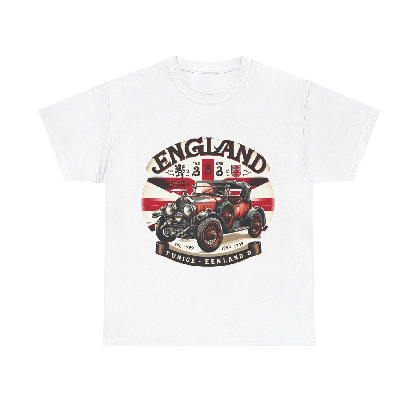 Flag Village UK Vintage Car Flag T-SHIRT Heavy Cotton Tee UK0023