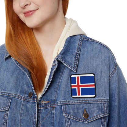 Flag Village Iceland Flag Embroidery Iron-On Patches