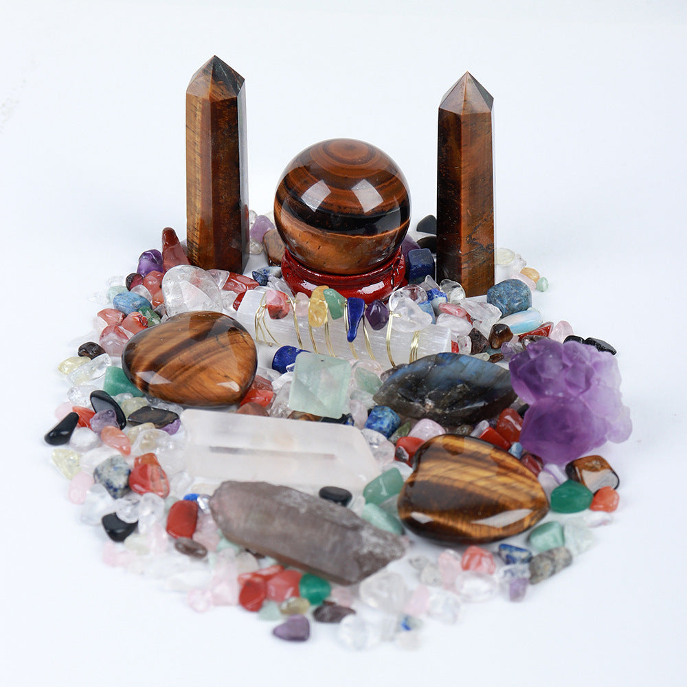 Flag Village Donghai Natural Crystal Gem Hexagonal Prism Energy Ball Gift Box