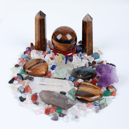 Flag Village Donghai Natural Crystal Gem Hexagonal Prism Energy Ball Gift Box