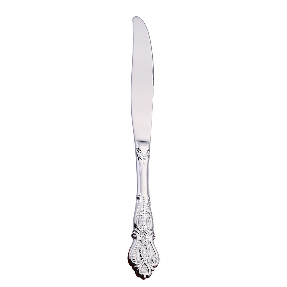 Flag Village Stainless Steel Western Food Tableware Set Steak Knife And Fork Gift Box Steak Knife, Fork And Spoon