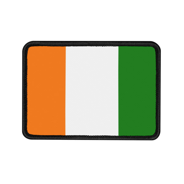Flag Village Ivory Coast Flag Embroidered Iron-On Patch