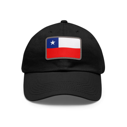 Flag Village Chile Flag Hat Cap with Leather Patch