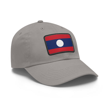 Flag Village Laos Flag Hat Cap with Leather Patch