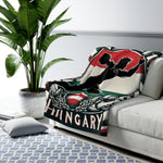 Flag Village Hungary Sporting Flag Sherpa Fleece Blanket HUN0003