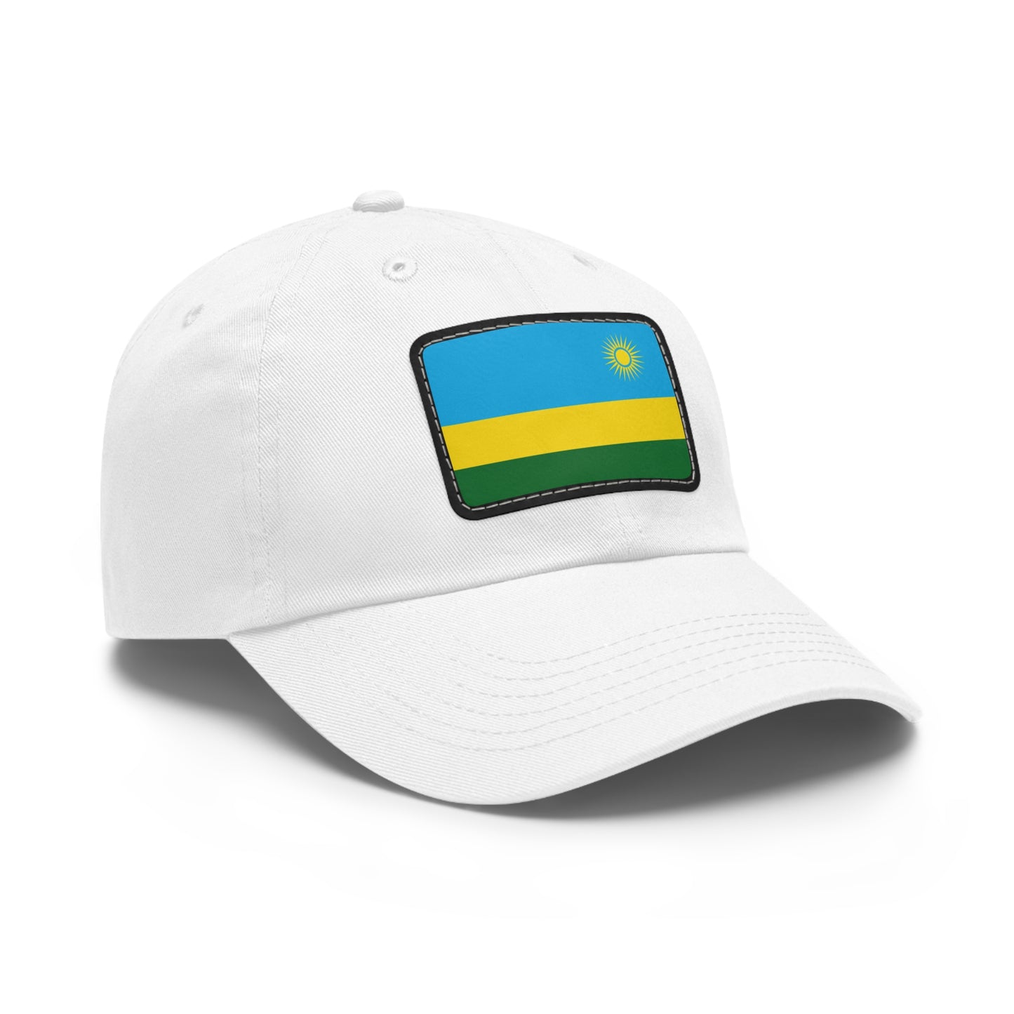 Flag Village Rwanda Flag Hat Cap with Leather Patch