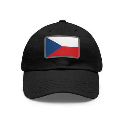 Flag Village Czech Republic Flag Hat Cap with Leather Patch