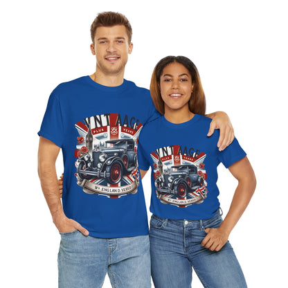 Flag Village UK Vintage Car Flag T-SHIRT Heavy Cotton Tee UK0007