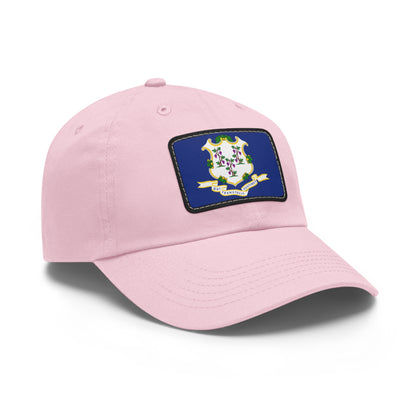 Flag Village USA Connecticut State Flag Hat Cap with Leather Patch