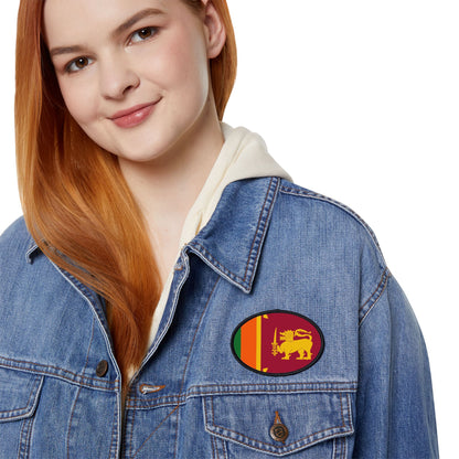 Flag Village Sri Lanka Flag Embroidery Iron-On Patches