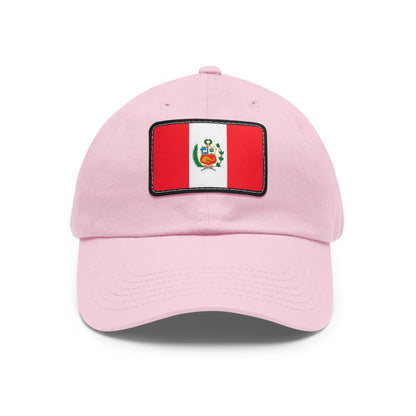 Flag Village Peru Flag Hat Cap with Leather Patch