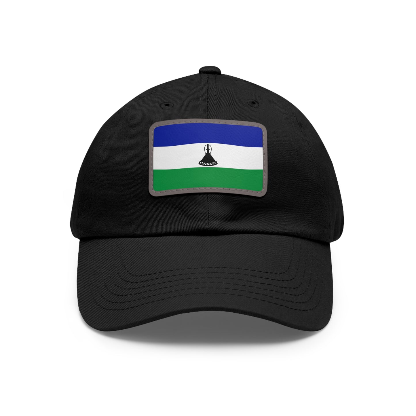 Flag Village Lesotho Flag Hat Cap with Leather Patch