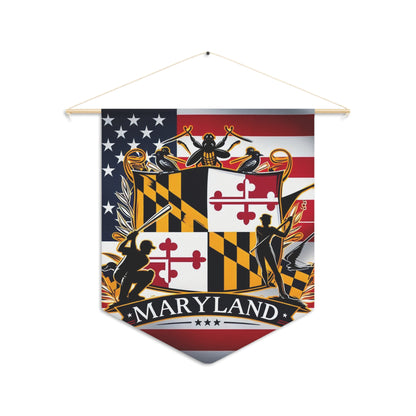 Flag Village Maryland State Flag Pennant Sporting Home Wall decoration MD0001