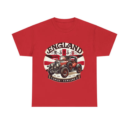 Flag Village UK Vintage Car Flag T-SHIRT Heavy Cotton Tee UK0023