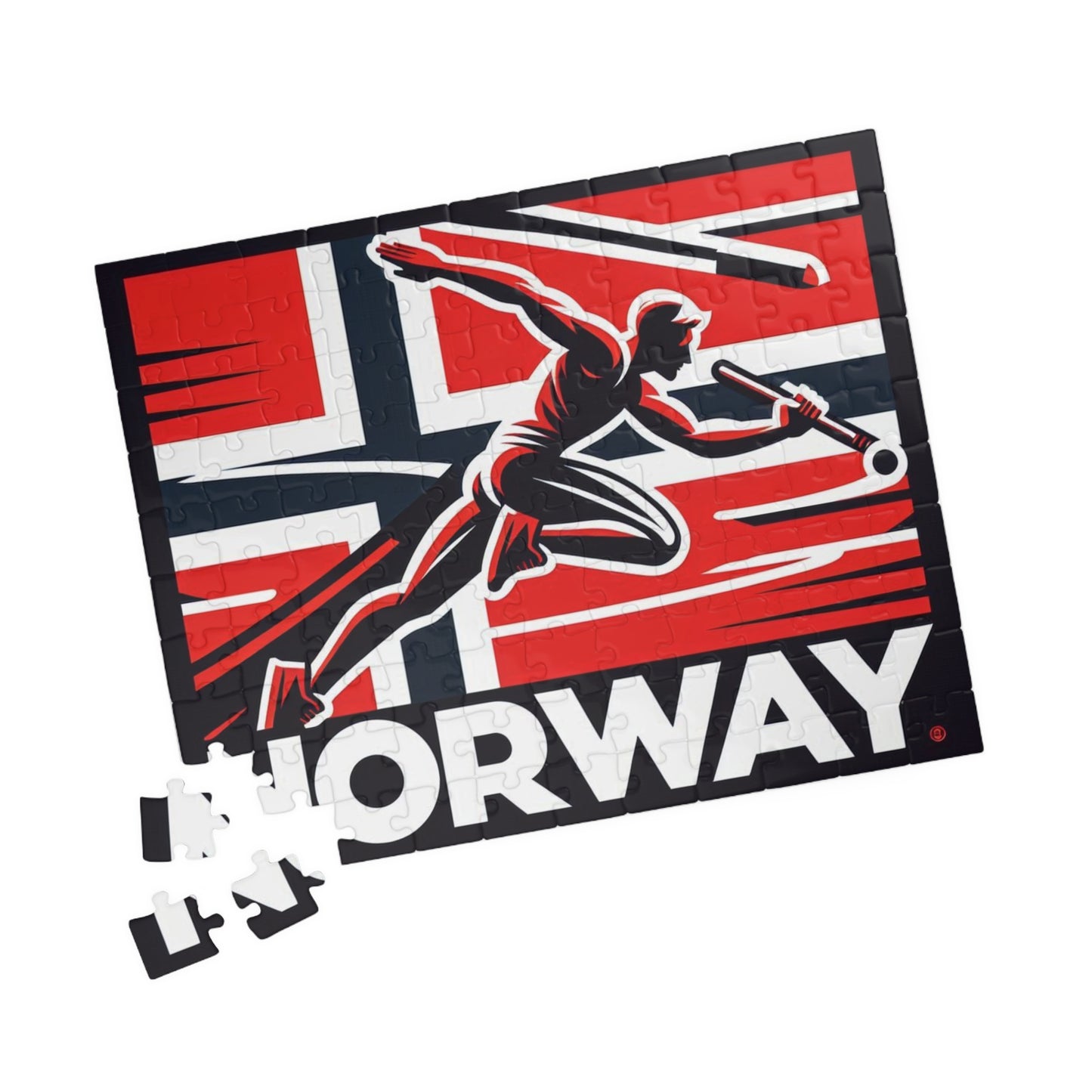 Flag Village Norway Sporting Flag Puzzle (110, 252, 520, 1014-piece) NOR0008