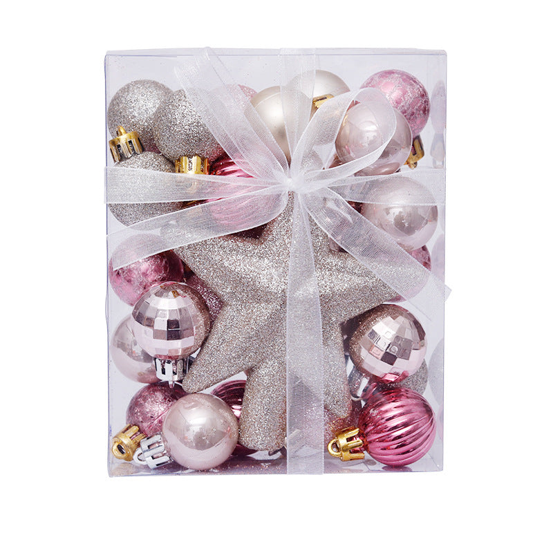 Flag Village Christmas Ball tree top Star Gift Box set