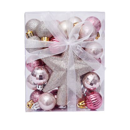 Flag Village Christmas Ball tree top Star Gift Box set