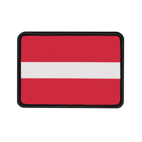 Flag Village Latvia State Flag Embroidered Iron-On Patch