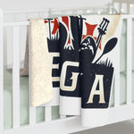 Flag Village Georgia Sporting Flag Sherpa Fleece Blanket GEO0004