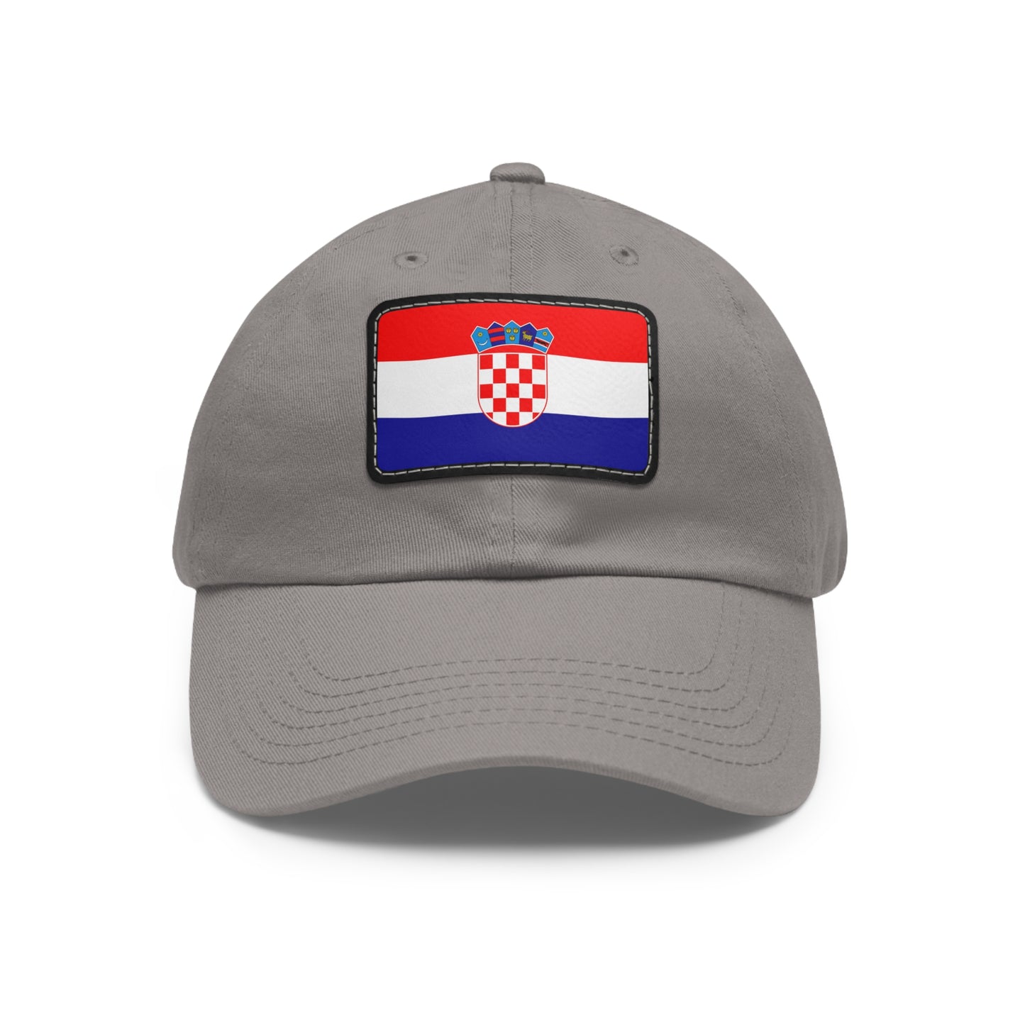 Flag Village Croatia Flag Hat Cap with Leather Patch