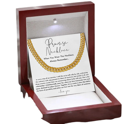 Flag Village Male Stainless Steel Double-sided Ground Cuban Chain Gift Box Set