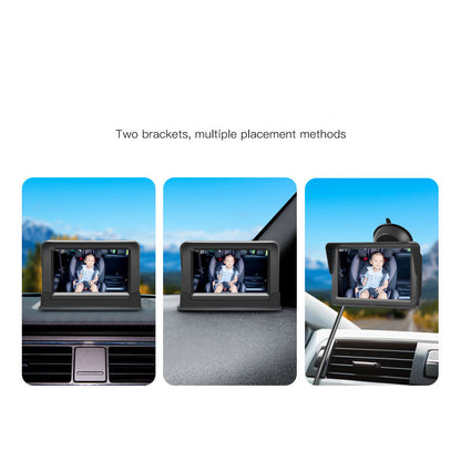 Flag Village Auto Tools In-car Baby Monitoring 5-inch AHD High-definition Car Monitor Infrared Camera