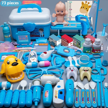 Flag Village Children's Doctor Toy Set Tool Medical Box