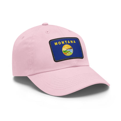 Flag Village USA Montana State Flag Hat Cap with Leather Patch