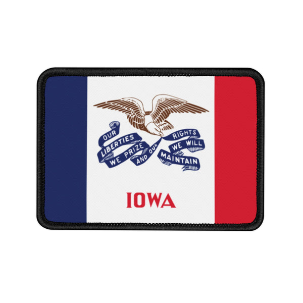 Flag Village Iowa State Flag Embroidered Iron-On Patch