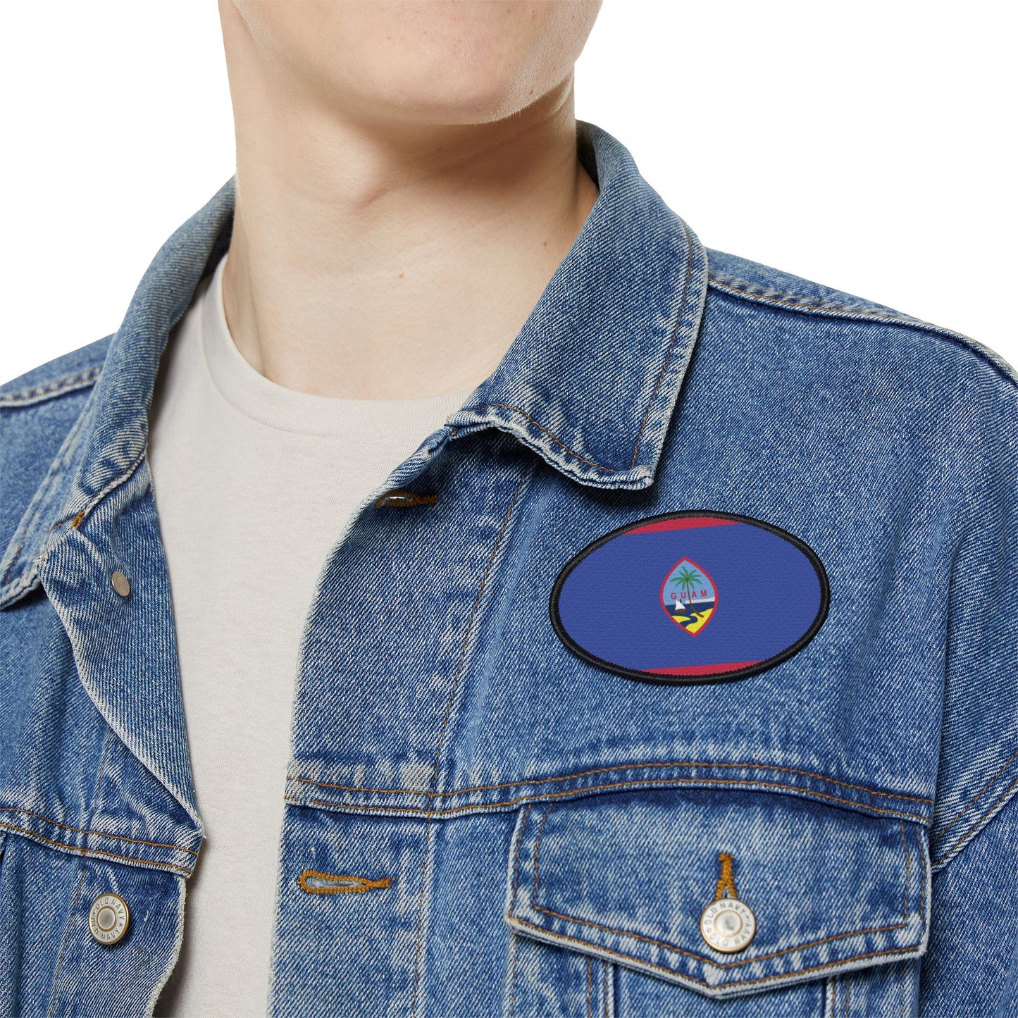 Flag Village Guam Flag Embroidery Iron-On Patches