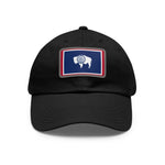Flag Village USA Wyoming State Flag Hat Cap with Leather Patch