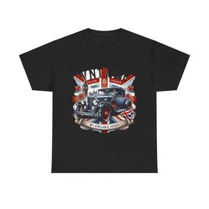 Flag Village UK Vintage Car Flag T-SHIRT Heavy Cotton Tee UK0007